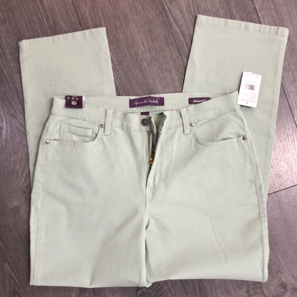 Gloria Vanderbilt Amanda Slimming Jeans (light fern green) 12 short/12 petite